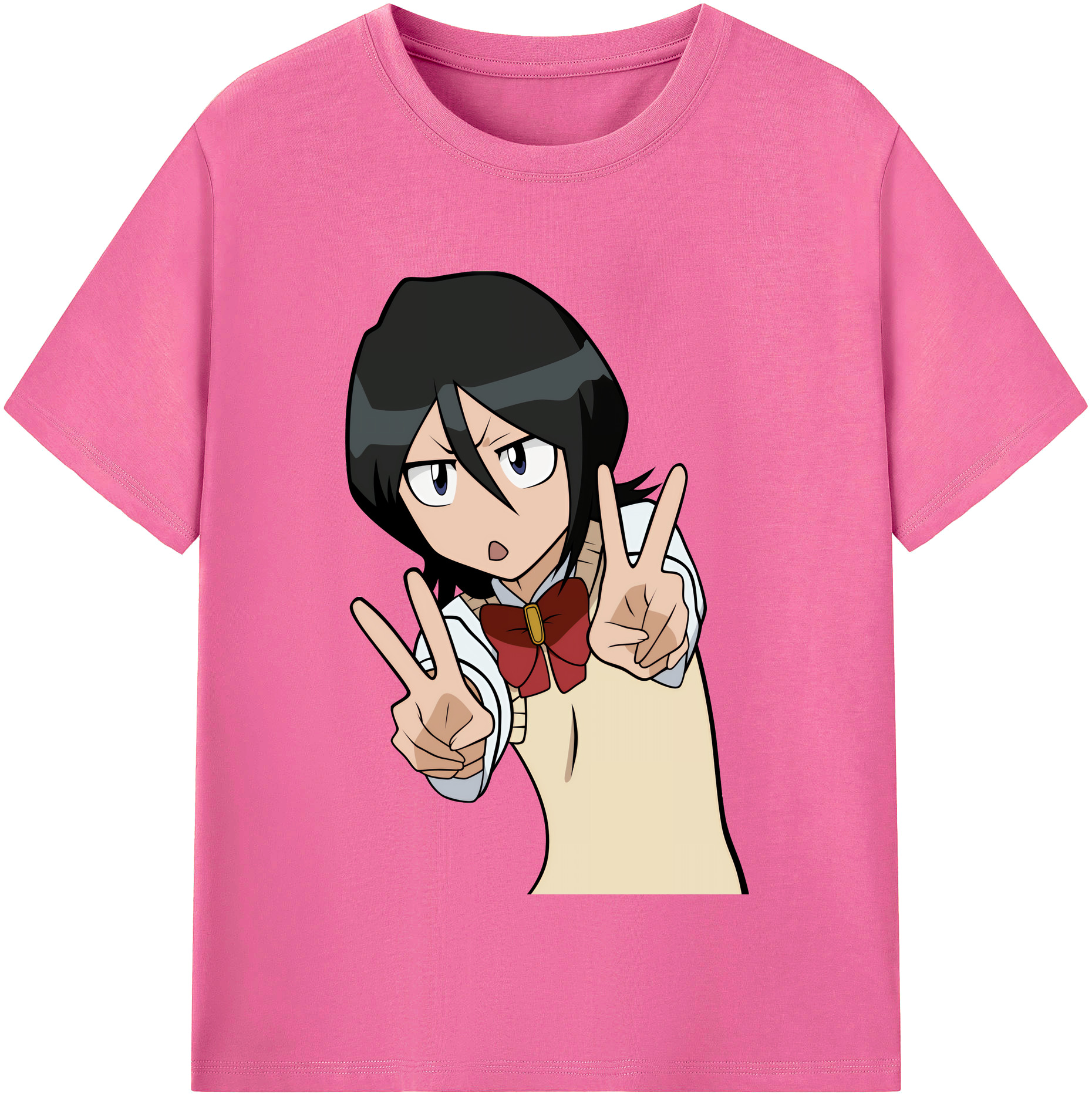 （画像用） ブリーチ 朽木ルキア BLEACH Kuchiki Rukia レディースカジュアルプリントTシャツ（綿100％）